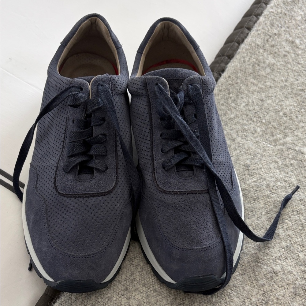 Peter Millar Blue suede sneakers. Like brand new w/o tags.